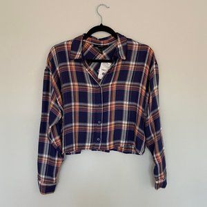 FOREVER 21 Women's Cropped Flannel